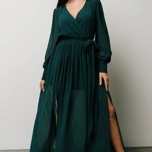 Baltic Born Celine Emerald Green Maxi Dress New With Tags. Size medium